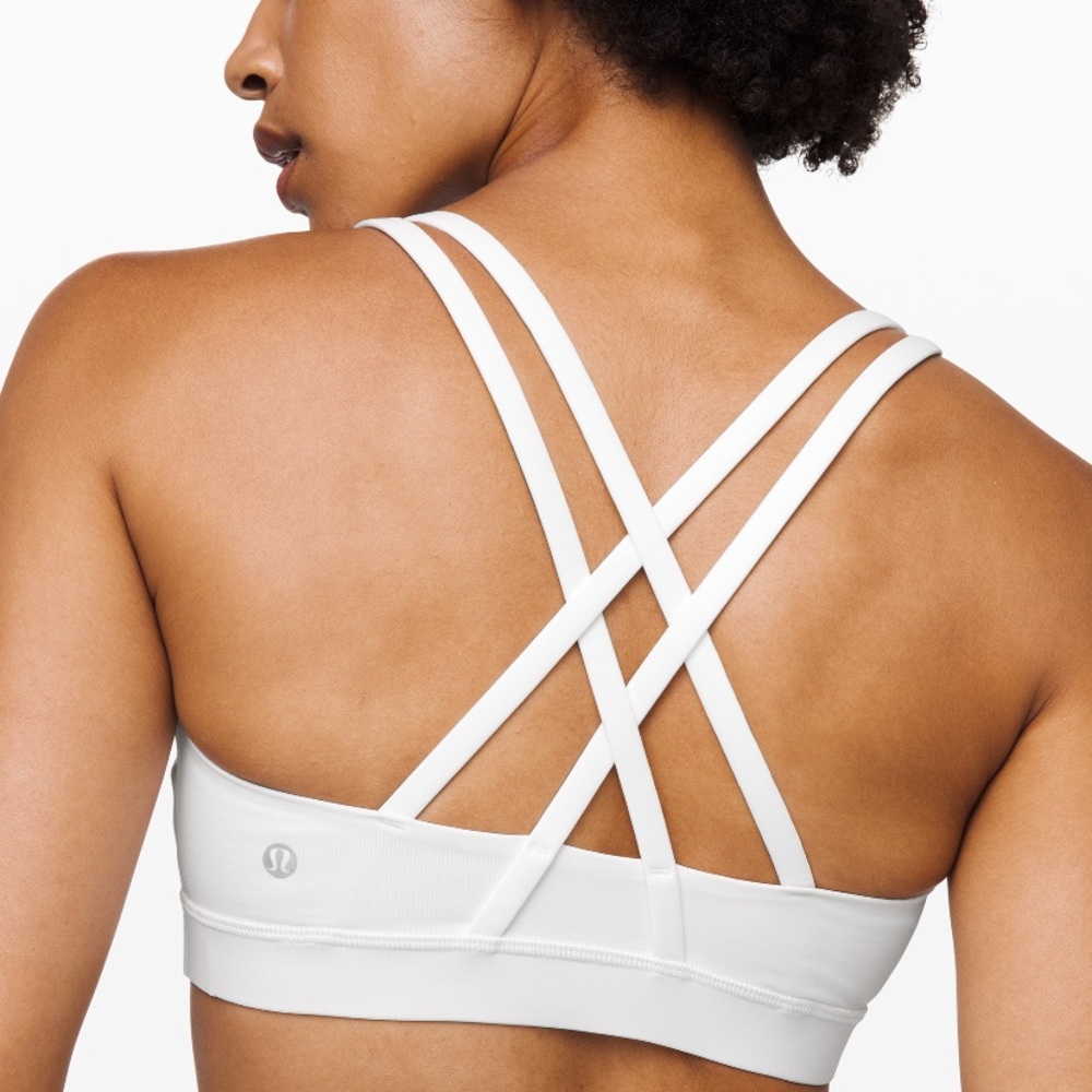 EUC Lululemon Energy Bra in White